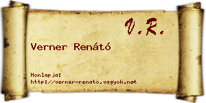 Verner Renátó névjegykártya