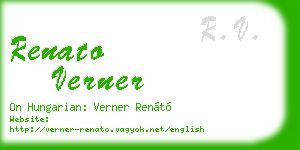 renato verner business card